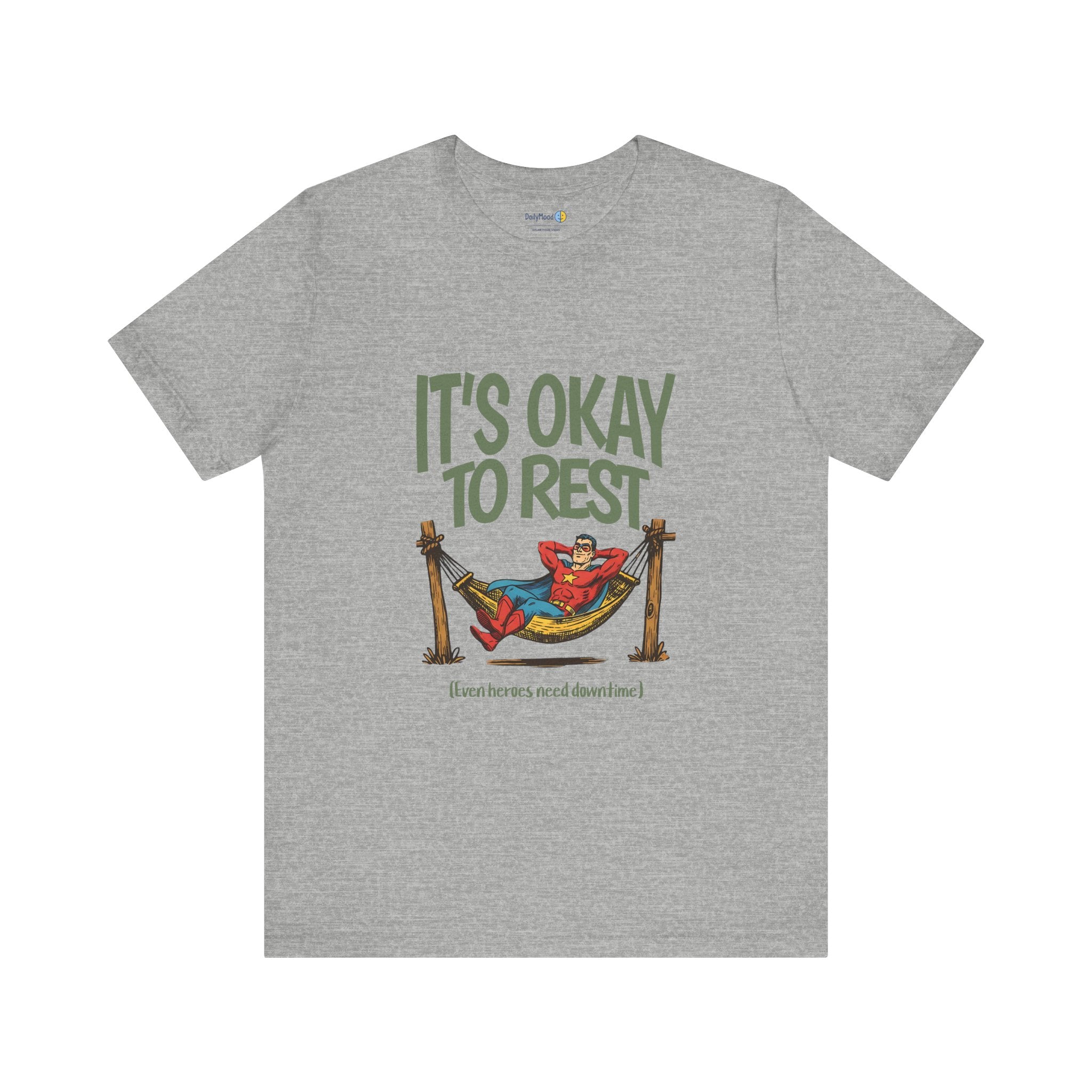 Relaxation Reminder Tee - "It's Okay to Rest" Unisex Jersey Short Sleeve