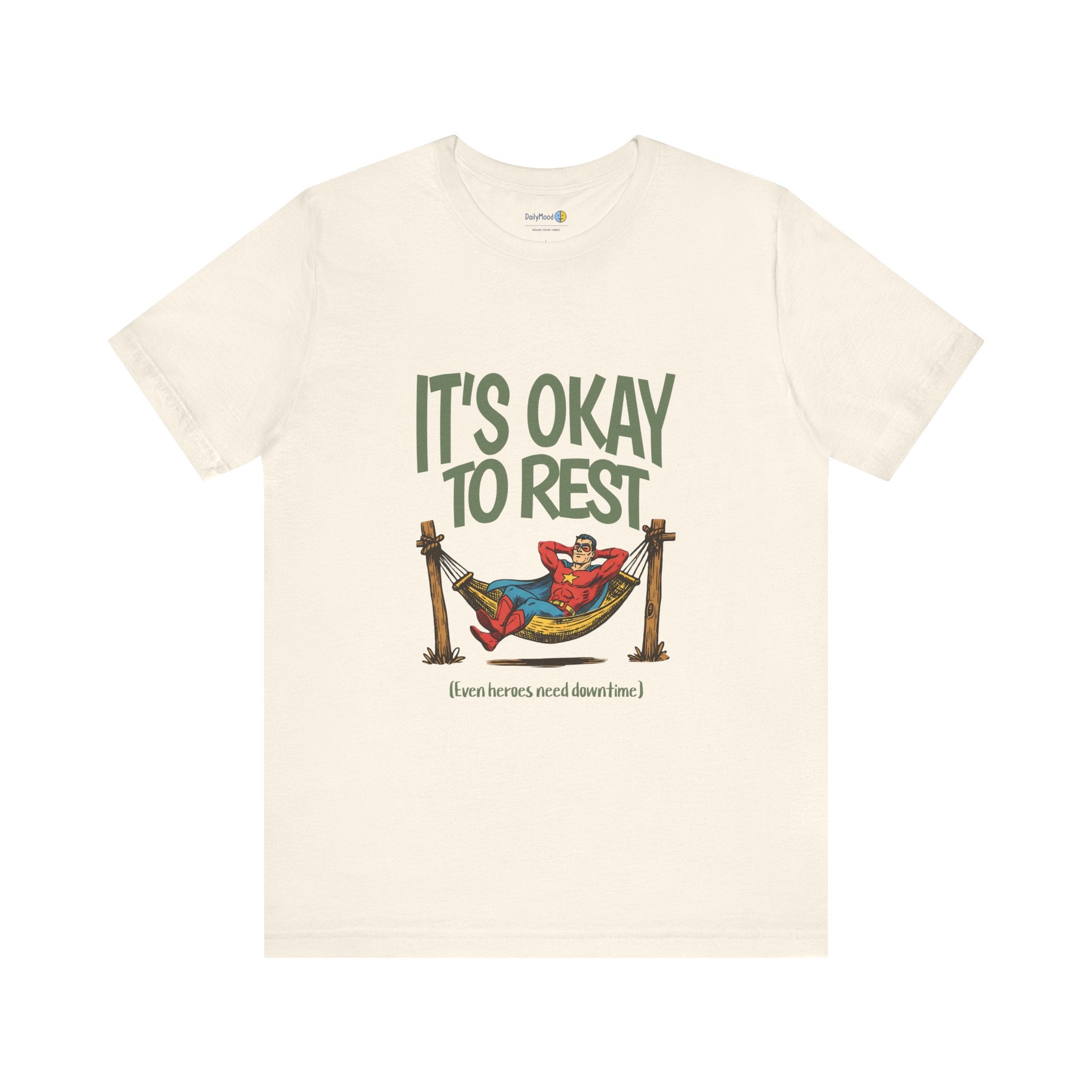 Relaxation Reminder Tee - "It's Okay to Rest" Unisex Jersey Short Sleeve