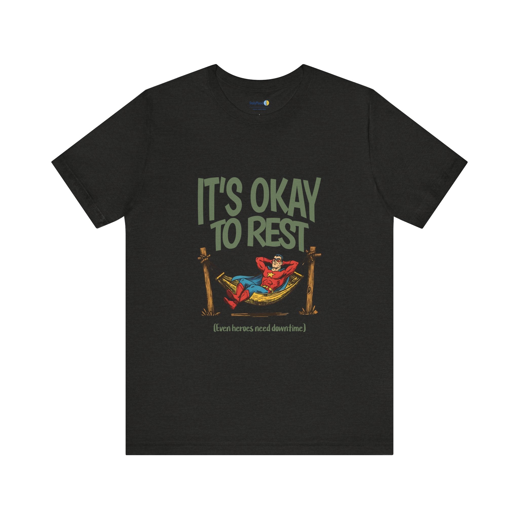 Relaxation Reminder Tee - "It's Okay to Rest" Unisex Jersey Short Sleeve