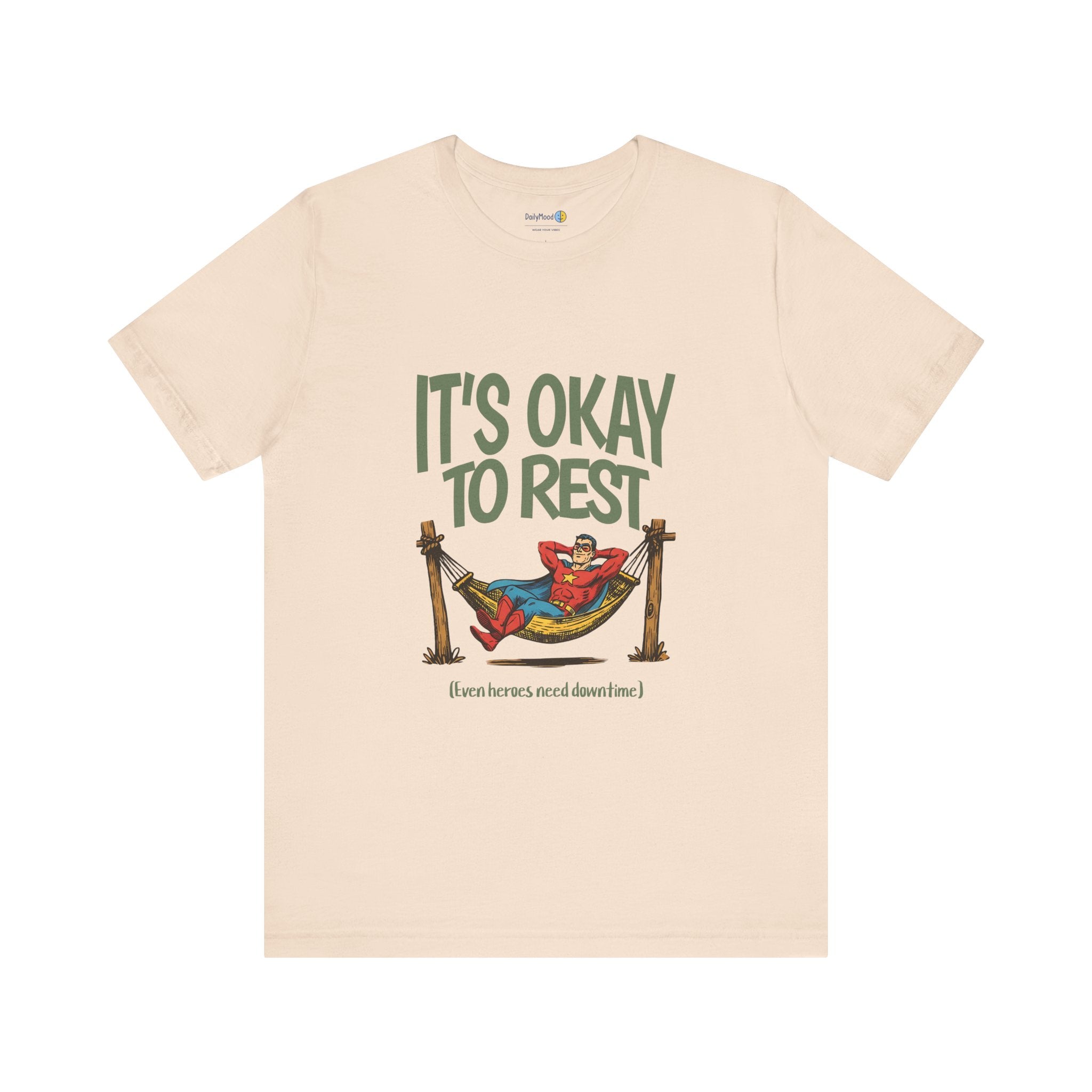 Relaxation Reminder Tee - "It's Okay to Rest" Unisex Jersey Short Sleeve