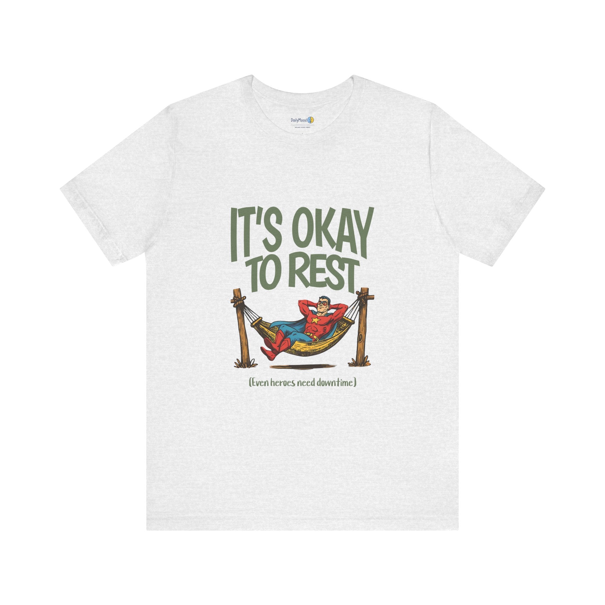 Relaxation Reminder Tee - "It's Okay to Rest" Unisex Jersey Short Sleeve