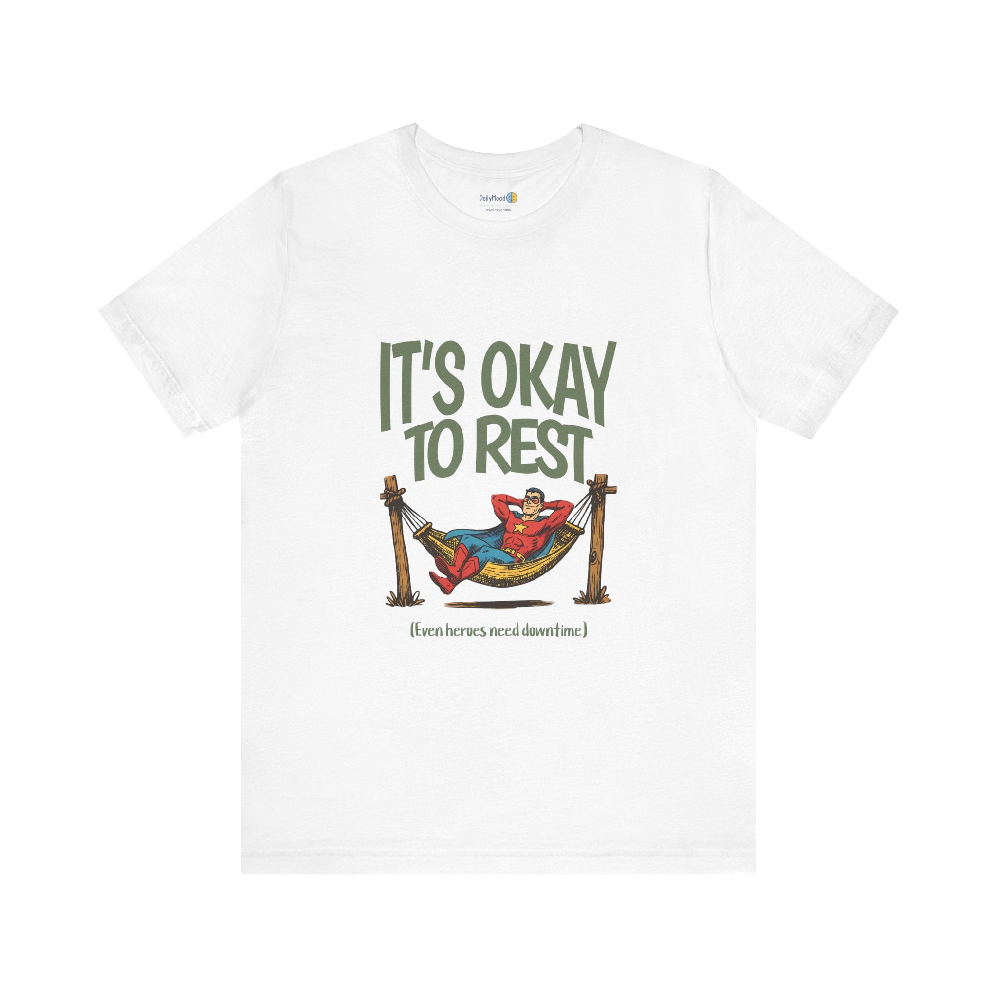 Relaxation Reminder Tee - "It's Okay to Rest" Unisex Jersey Short Sleeve