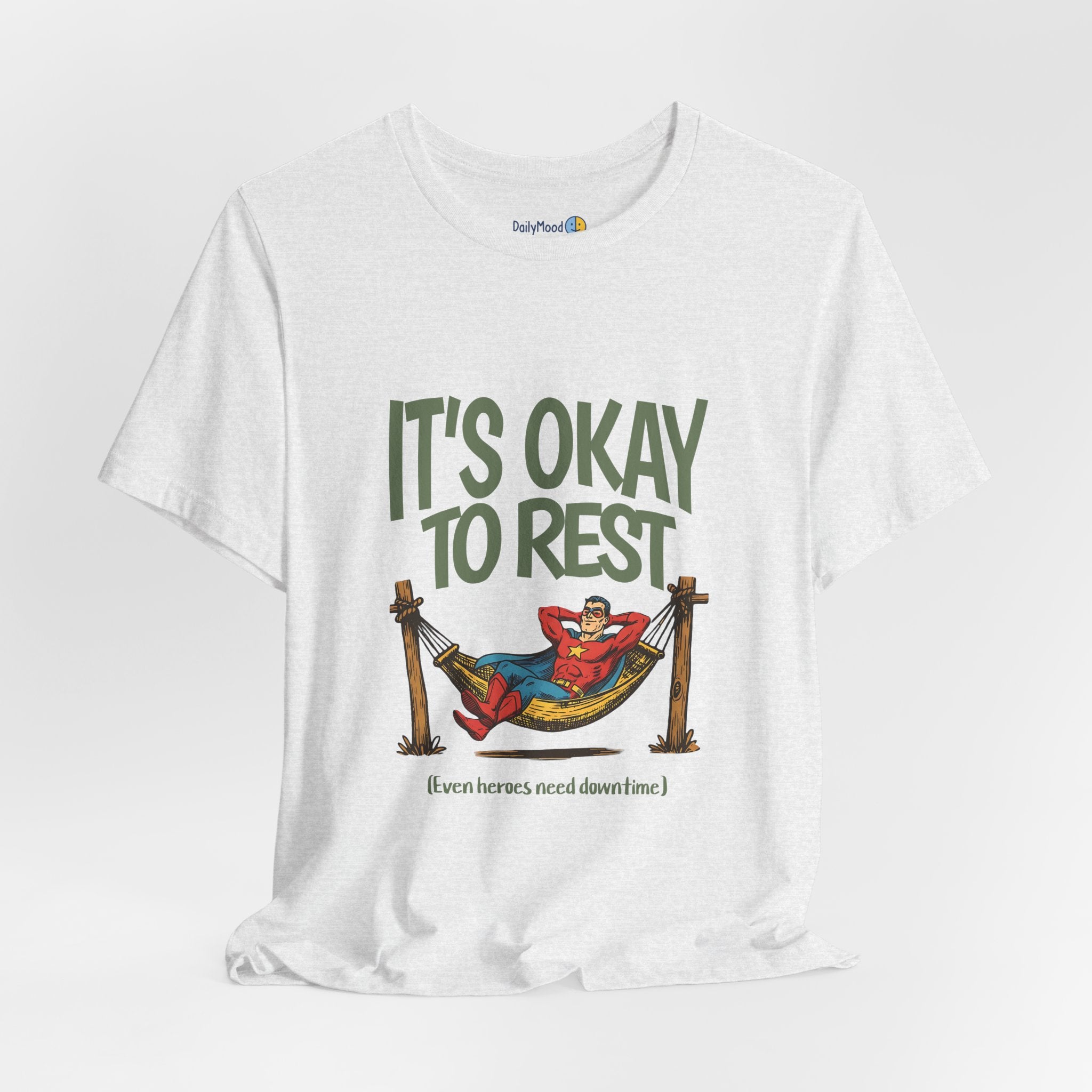 Relaxation Reminder Tee - "It's Okay to Rest" Unisex Jersey Short Sleeve