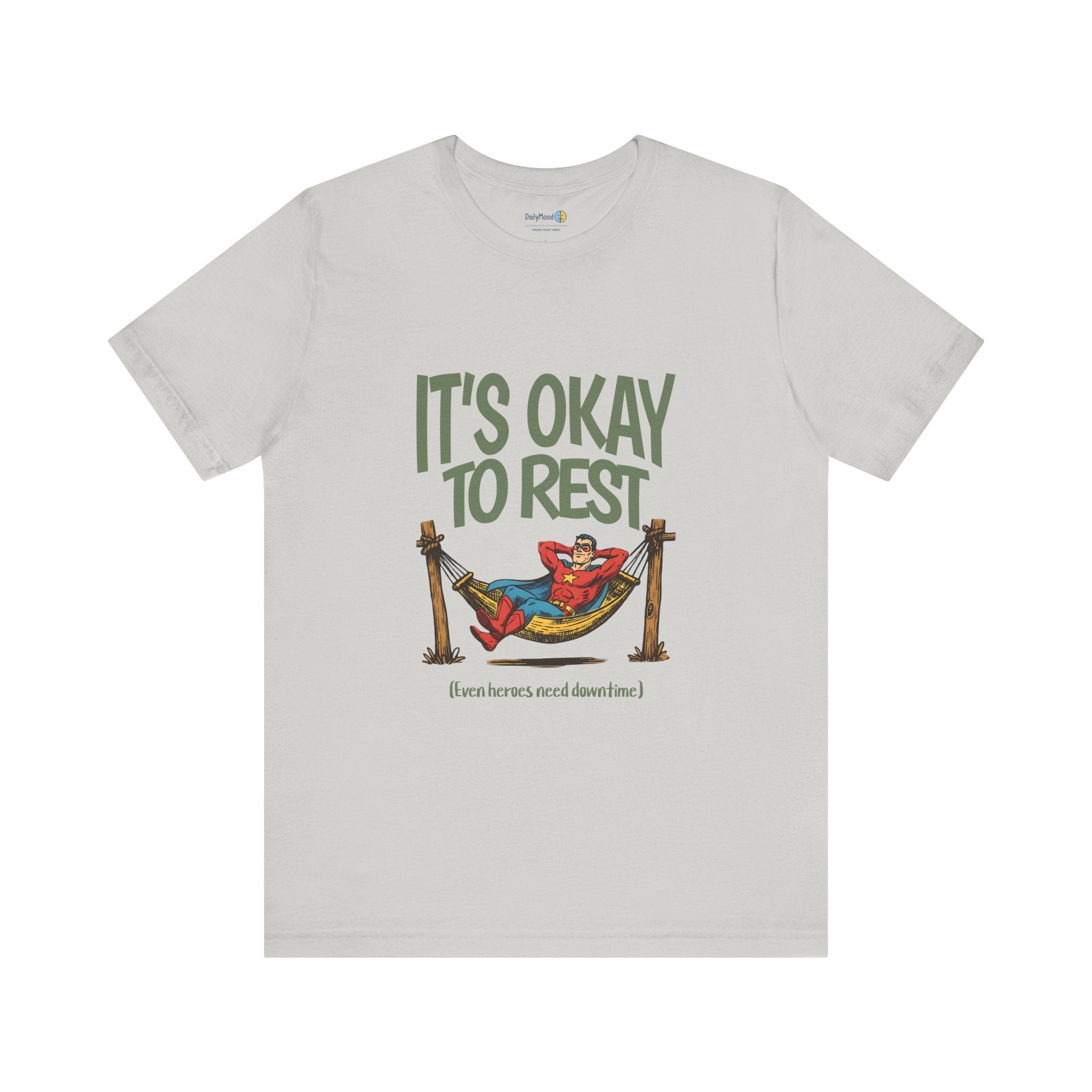Relaxation Reminder Tee - "It's Okay to Rest" Unisex Jersey Short Sleeve
